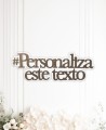 Cartel personalizado para bodas hashtag personalizado