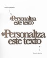 Tamaños carteles personalizados hashtag caligráfico