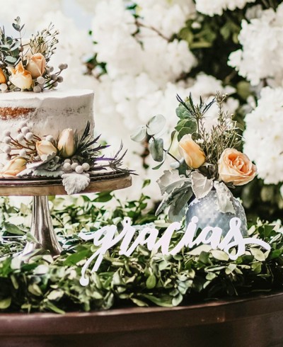 Cartel decorativo para bodas palabra gracias