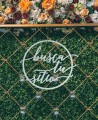 Cartel decorativo busca tu sitio círculo para bodas