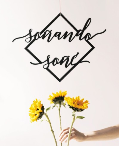 Cartel decorativo para bodas soñando soñé