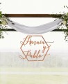 Cartel decorativo para bodas nombres hexágono