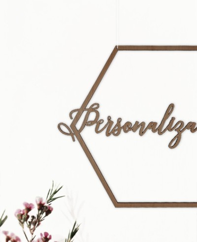 Zoom decoración para bodas personalizado hexágono