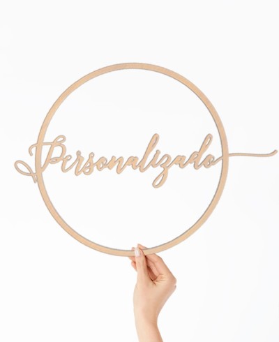 Corona circular personalizada para bodas