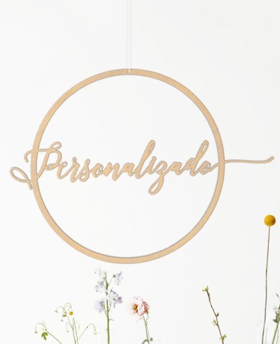 Zoom Wedding Decoration Circular Crown Text