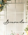 Cartel decorativo para bodas bienvenidos