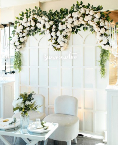 Signe de bienvenue de décoration de mariage style manuscrit