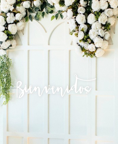 Cartel decorativo para bodas bienvenidos lettering