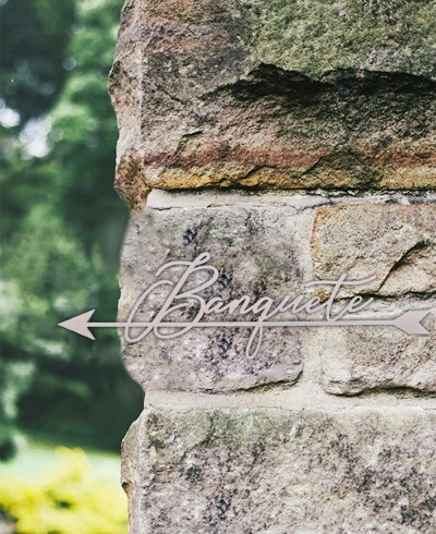 Pfeil für klassische Typografie-Hochzeiten