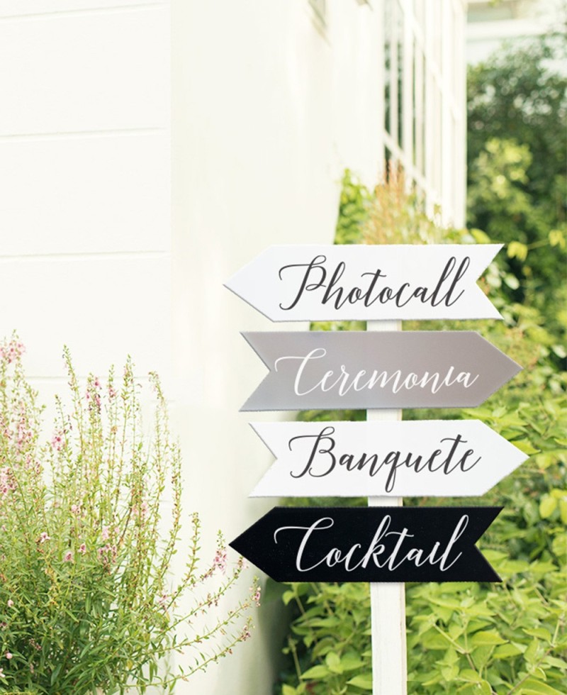 Cartel decorativo flecha para bodas Cartel decorativo flecha para bodas
