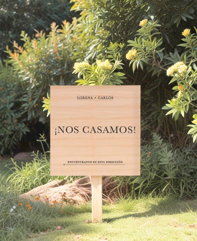 Cartel decoración para bodas flecha ceremonia nombres y fecha Cartel decoración para bodas flecha ceremonia nombres y fecha