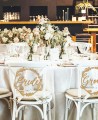 Zoom decoración para sillas de boda corona flores