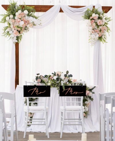Decoração para cadeiras de casamento sinal mr mrs