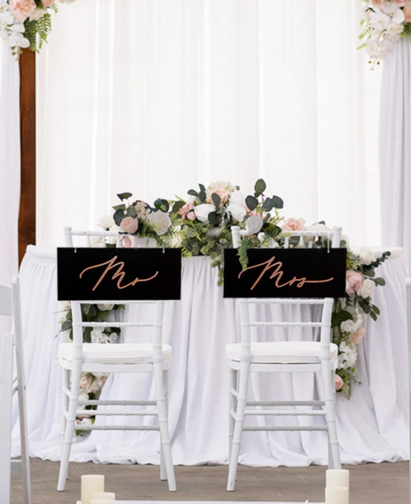 Cartel decorativo para sillas de boda mr mrs Cartel decorativo para sillas de boda mr mrs