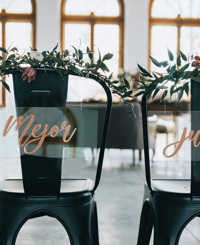 Zoom Decorazione Poster per Sedie da Sposa