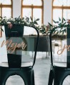 Zoom cartel decoración para sillas de boda