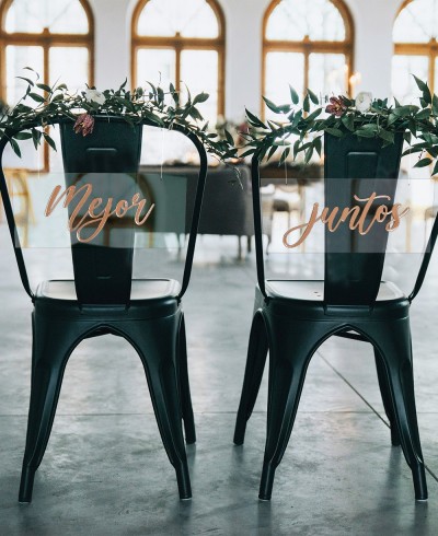 Cartel decorativo para bodas mejor juntos
