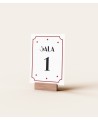 Números de mesa para casamentos em estilo de cinema