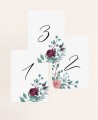 Número de mesa para casamentos eucalipto e rosas