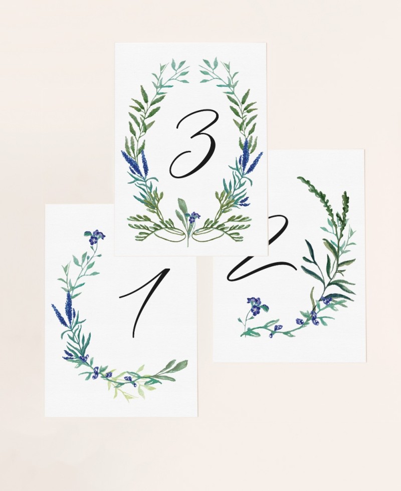 Tischnummern für die botanische Sammlung von Hochzeiten Tischnummern für die botanische Sammlung von Hochzeiten