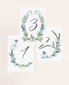 Tischnummern für die botanische Sammlung von Hochzeiten