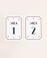 Números de mesa de papel para casamentos Cinema
