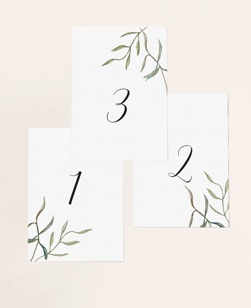 Olive Wedding Table Number Olive Wedding Table Number