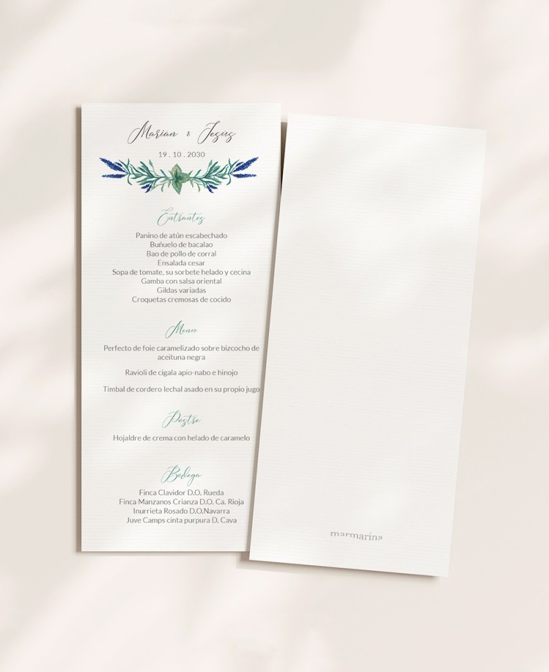 Zurück Hochzeitsmenü Wilde Hyazinthen Zurück Hochzeitsmenü Wilde Hyazinthen