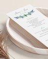 Zoom Wilde Hyazinthen Hochzeitsmenü