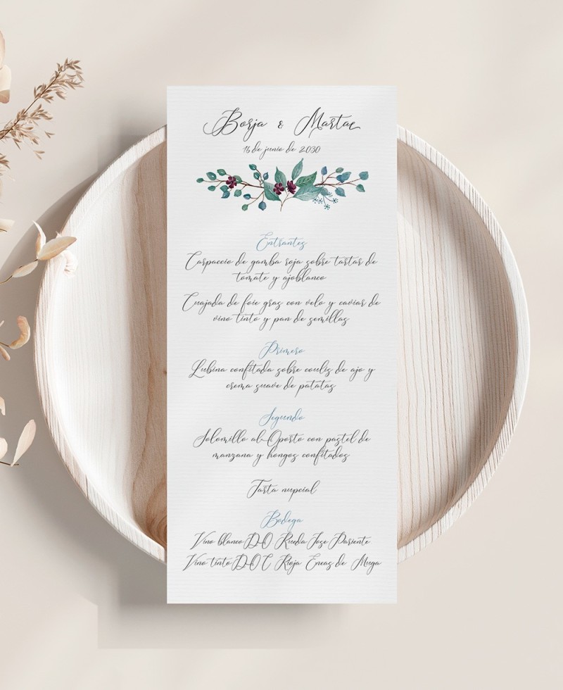 Botanical elegant wedding minute Botanical elegant wedding minute
