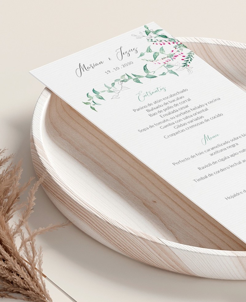 Menu di nozze edera ed erica Menu di nozze edera ed erica