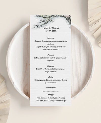 Menus de casamento no mapa do mundo