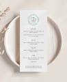 Hochzeitsmenü-Kollektion mit Foto