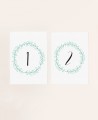 Wedding Table Numbers Crown Leaves
