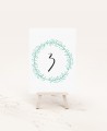 Wedding waiter wreath green leaves