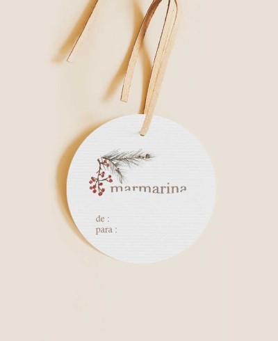 Back Christmas circular label