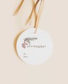 Back Christmas circular label