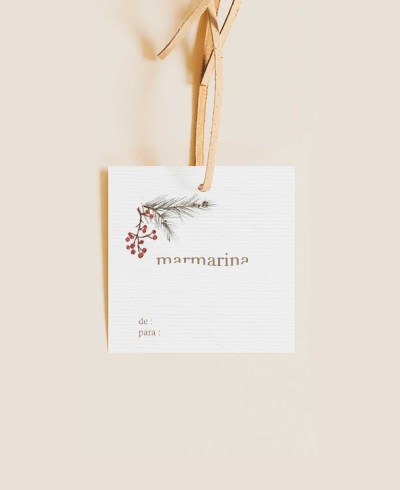 Back classic square Christmas labels