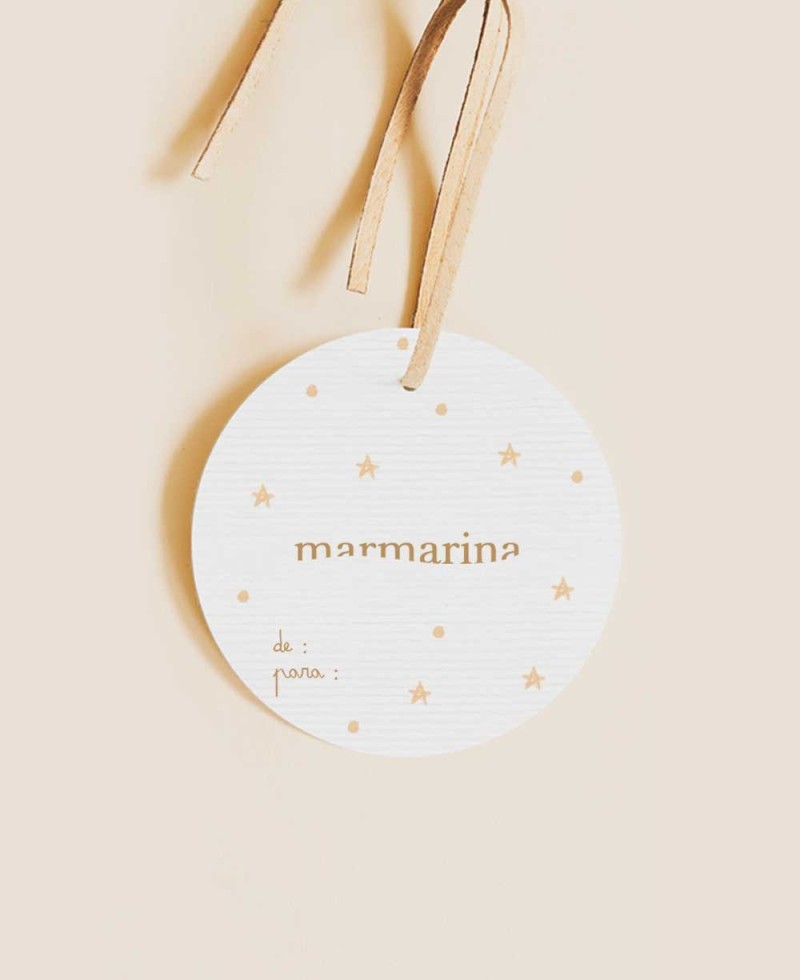 Back Christmas children's round label Back Christmas children's round label