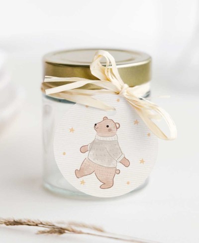 Zirkuläres Etikett für Weihnachtsgeschenke für Kinder