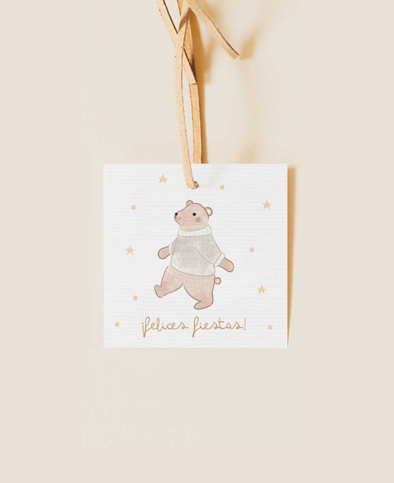 Étiquette carrée pour enfants pour Noël Étiquette carrée pour enfants pour Noël