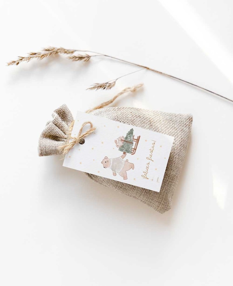 Rechteckiges Etikett für Weihnachtsgeschenke für Kinder Rechteckiges Etikett für Weihnachtsgeschenke für Kinder