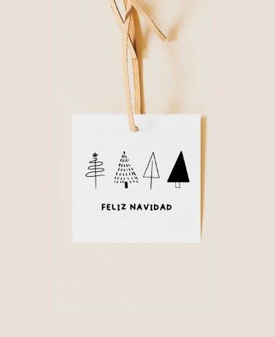 Etiqueta quadrada mínima para o Natal