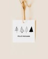Minimalistisches quadratisches Etikett für Weihnachten