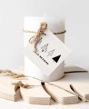 Minimalistische quadratische Etiketten für Weihnachten