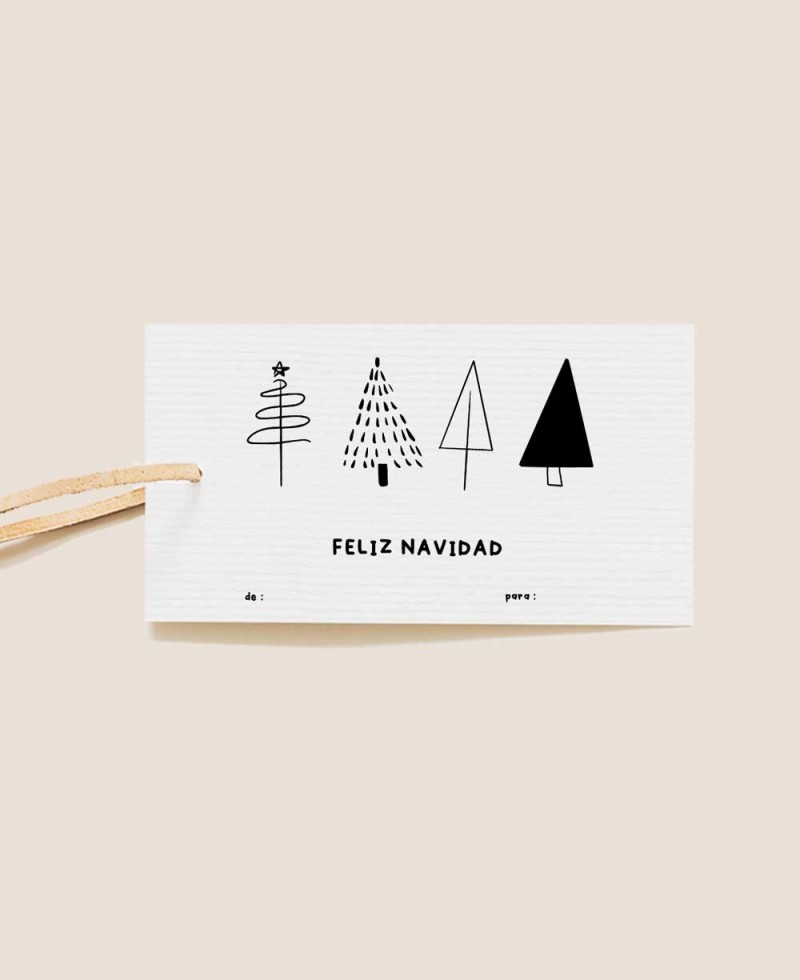 Rectangular label for Christmas