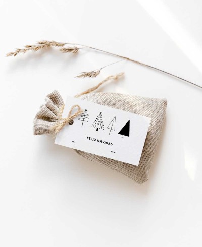 Étiquettes rectangulaires pour cadeaux de Noël