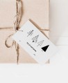 Etichetta minimale con abete per Natale