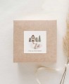 Classic and cute square Christmas sticker