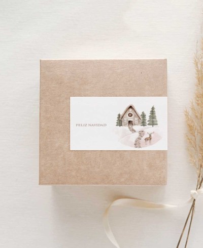 Rectangular sticker decoration Christmas gifts